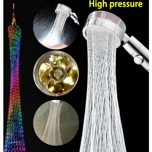 High Pressure Water Saving Shower Head 360 Degrees Rotating Spray Rainfall Shower Head with Turbo Filter Pressurized Massage
