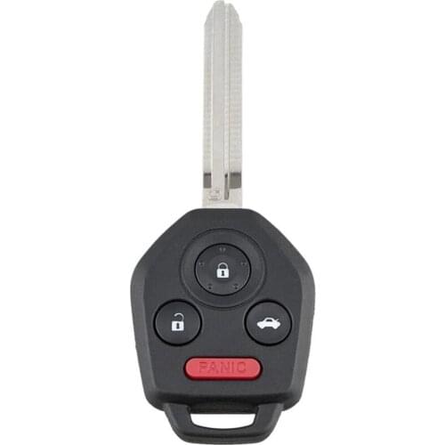 Replacement Car Key Fob for Subaru Forester Impreza STI WRX XV Crosstrek CWTWBU766 Black 4 Buttons Remote Control Car Key Case