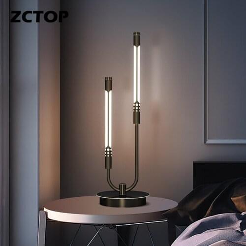 Modern Minimalist Table Lamps for living Room Bedroom Study Room Bedside Lights Decor Full Copper Table Light AC 110V 220V Lamps