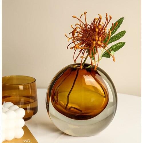 European Style Glass Hydroponic Vase Decoration Creative Living Room Porch Decoration Home Desktop Vase Decoration Birthday Gift