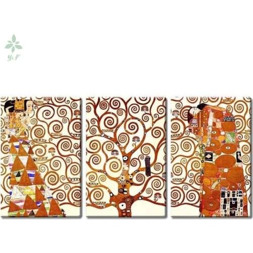 World Famous Painting Reproduction On Canvas Wall Art Tree Of Life By Gustav Klimt Modern Home Decor Ready To Hang