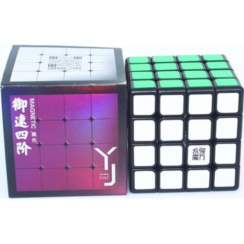 YongJun 4x4x4 Magnetic Version Magic Cube Professional Game Speed Cubes Puzzle Educational Exercise Brain Creative Toy Gift