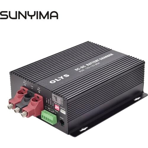 SUNYIMA 12V DC-DC Battery Charger Bluetooth-compatible, Free APP Function 30A/60A Automatic Smart B2B Charger, Solar Controller