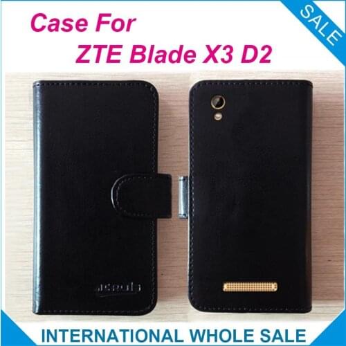 ZTE Blade X3 D2 Case Factory Price High Quality Leather Exclusive Flip Cover for ZTE Blade X3 D2 Tracking