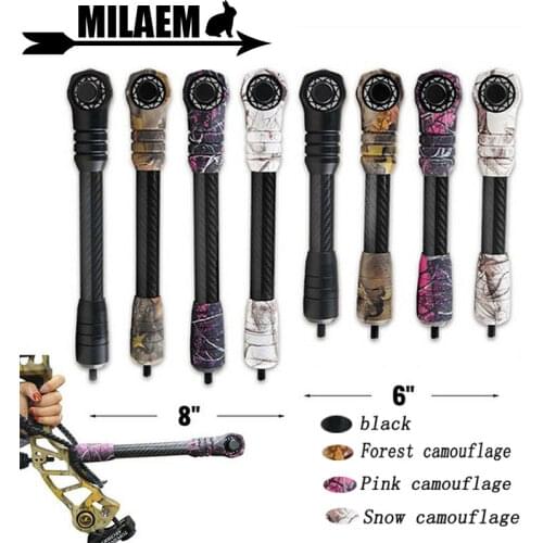 1pc 6inch/8inch Archery Compound Bow Stabilizer Weight Damping Silence Shock Absorption Compound Outdoor Shooting Accessories