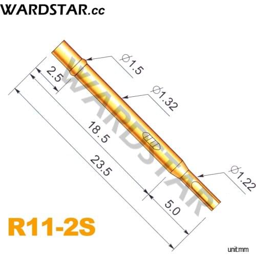 100pcs/lot R11-2S Spring Test Probes Receptacle Length 32.5mm