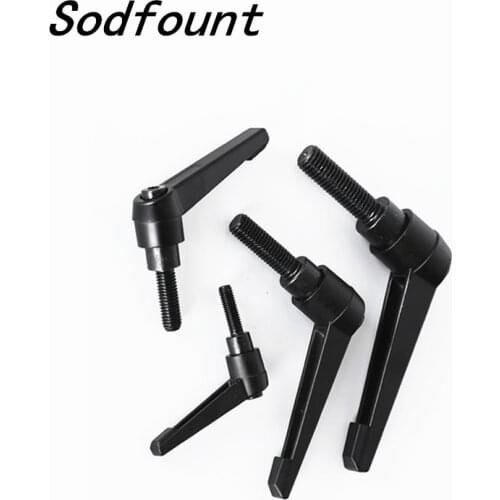 5pcs/lot CNC 3D Printer M5 M6 M8 M10 M12 M16 Screw length 12-80MM Black male Thread Clamping Lever Adjustable Handle Knob