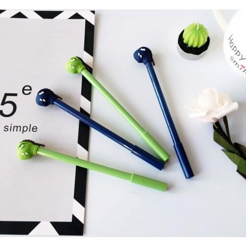 40PCS South Korea Creative Cute Cartoon Ball Pen Carbon Pen Dinosaur Braid Mobs Gel Pen Kawaii School Supplies Stationery