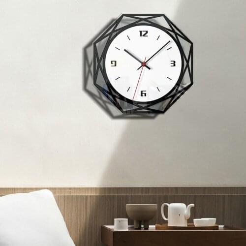 Acrylic Silent Wall Clock Creative Black And White Transparent Clock Decorative Supply Antique Round Gifts Home Decoration