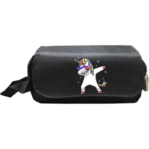 Dab Unicorn Pencil Case Kids Gifts Stationery Storage Boys Girls Large Capacity School Supplies Beautiful Students Pen Bag