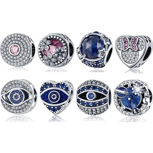 CodeMonkey 100% Real 925 Sterling Silver Eyes Beads Charms Fit Original Design Bracelet Making DIY Jewelry For Women S925