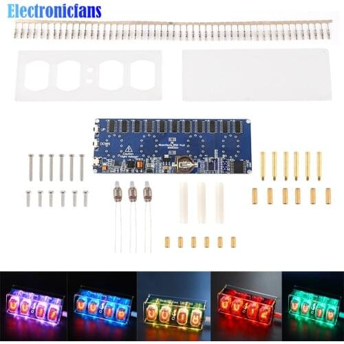 Diy In12 In-12 Nixie Tube Pcba Kit Colorful Digital Clock Module Electronic DIY Kit Circuit Board without Tubes