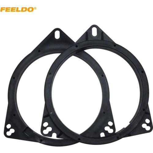 FEELDO 1pair 6.5" Car Speaker Spacer Horn Pad Mounts Bracket For Toyota Universal Nissan Great Wall Lexus Chery Zotye Solid Mat