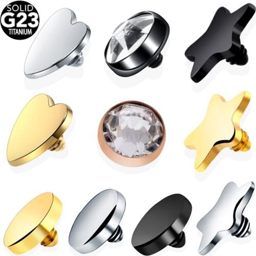 G23 Titanium Mirco Dermal Piercings Micro Dermal Anchor Threading Dermal Top Skin Diver Piercings Hide in Surface Body Jewelry