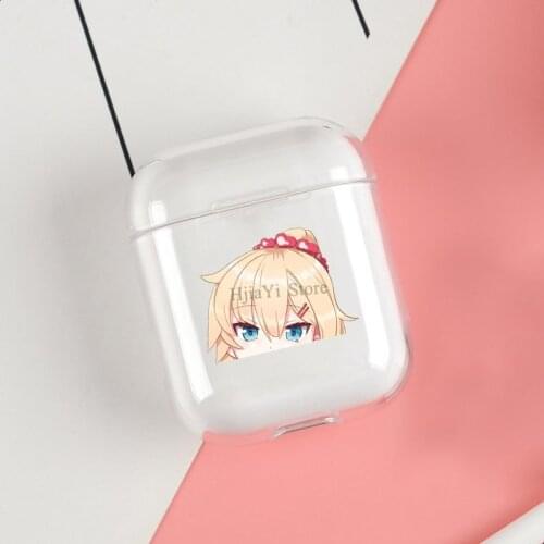 Hololive Akai Haato peeker Cases For Apple AirPods 1 2 Case Clear Wireless Bluetooth Earphone Case Protective Shell