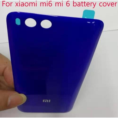 Housing For Xiaomi Mi 6 Mi6 M6 Xiaomi6 Plastic Glossy Battery Back Cover Mobile Phone Replacement Parts with Adhesive
