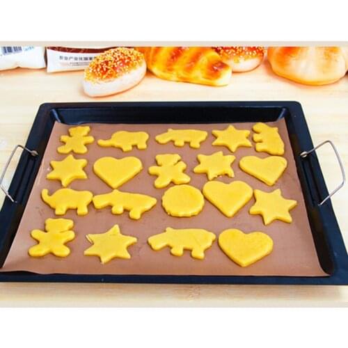 Non-Stick Silicone Baking Mat Pad Baking Sheet Glass Fiber Rolling Dough Mat Cookie Macaron Baking Mat Pastry Tools S/M size