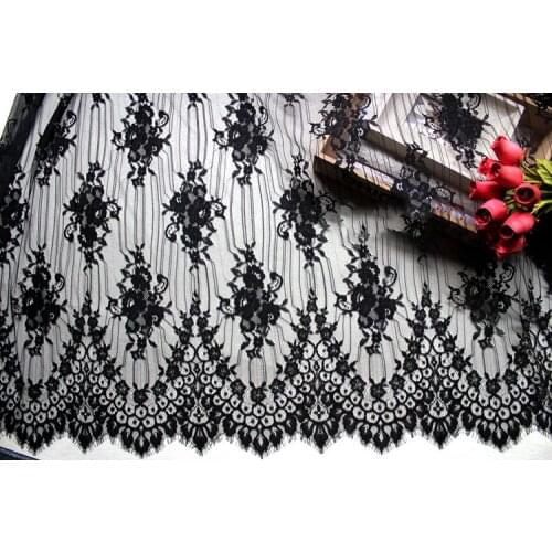 1.5 meters x 3 meters / lot french eyelash embrioded lace fabric high quality lace wedding dress craft materials