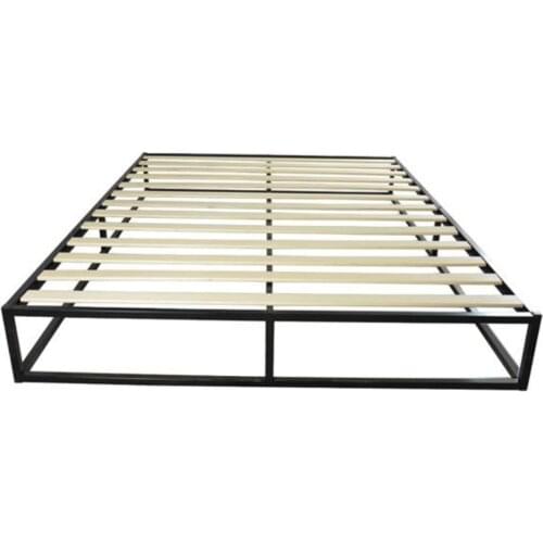 Metal Bed Frame Simple Basic Iron Bed Queen/King/Full/Twin Size Black Strong Construction Solid Wood Support Easy to Assemble