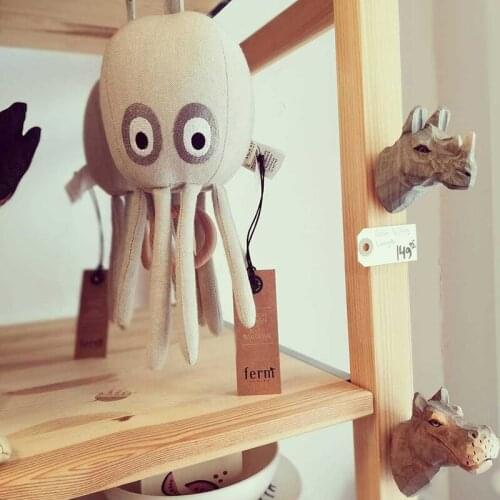 Cute Octopus Stuff Plush Kids Toy 30cm Kawaii Baby Carriage Plush Dolls Appease Toys Baby Bed Music Pendant Toys For Children