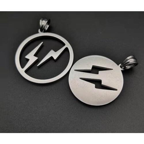 Necklace men lightning pendant stainless steel necklace link chain Jewelry on the neck simple necklace gifts for man accessories