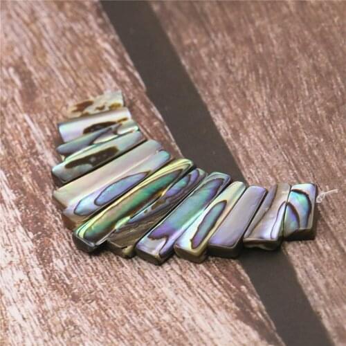 Natural Multicolor Abalone Shell Cuboid 11 Sticks Set Womens Necklace Sweater Chain Accessories Craft Outlet Free Shipping Y592