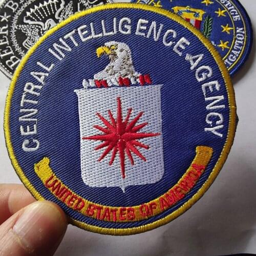 Department of Justice Federal Bureau of Investigation Embroidery Patches Cantral Intelligence Agency Velcro Stickers Cloth Badge