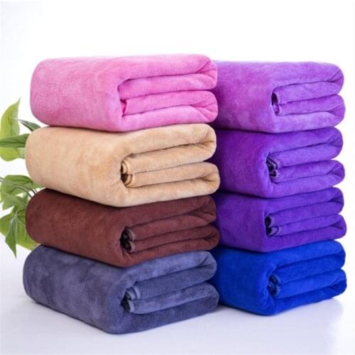 Beauty salon Make Bed Absorbent Bath Towel Microfiber Beach Towel 70*140cm/80*180cm Thicker Car Wash Towel Gym Fast Drying Cloth
