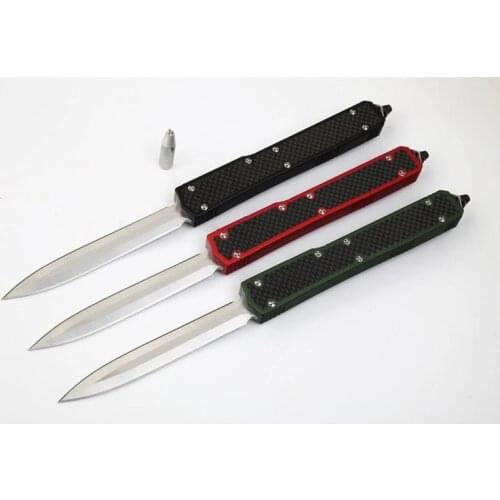 Miker Ant Three-color Tactical Hunting Knife with Carbon Fiber Handle D2 Blade Practical EDC Hiking Camping Tool Outdoor Fishing