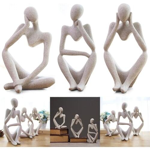 Creative Thinker Home Figure Ornament Toy Figure For Wedding Home Ornament Home Kitchen Table Ornament Accessories New Arrival