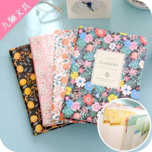 1pcs 32865 Korean Stationery New Petty Week Planner Small Fresh Floral Planner