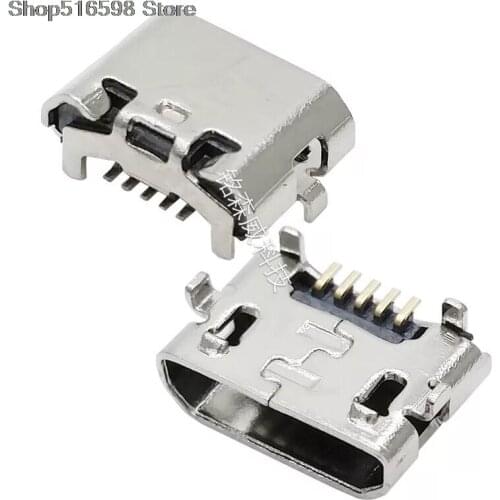 10pcs micro USB 5pin jack Reverse Ox horn Charging Port Plug socket connector mini usb For Huawei 4X Y6 4A P8 C8817 max Lite Pro