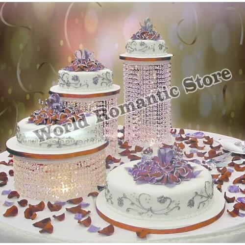 3pcs/set Acrylic Wedding cake stand table centerpiece