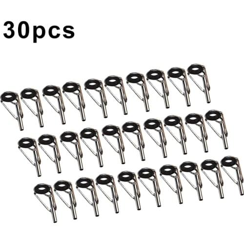 30pcs/set 6 Kinds Of Diameter Fishing Rod Guides Ring Saltwater For Outdoors Fishing Pesca Iscas Tools Fish Tackle Accessorie