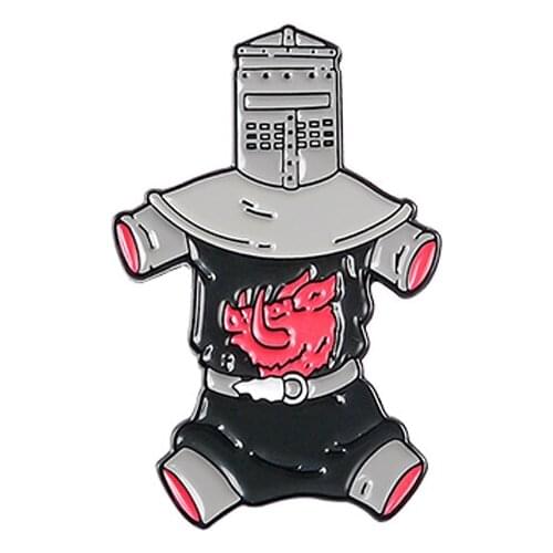 Injured Knight Soldiers Brooches Custom Enamel Pins horror man bones Broken leg Robot brooch badge denim backpack Jewelry Gift