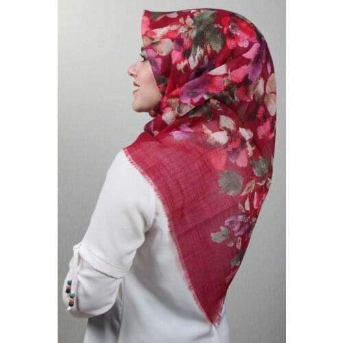 ERİPEK SHİNE PATTERNED SILVERY LINEN SCARF-DESEN-05-RENK-02