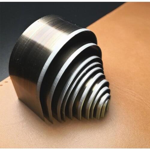 Semicircular knife mold Handmade leathercraft 1/2 semicircular punching curved belt strap tail cutting mold Japanese blade