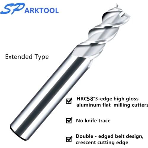 HRC58 3 Flute Flat Milling Cutter Aluminium wood Copper Processing CNC Router Tungsten Steel Sprial Bit Carbide End Mill