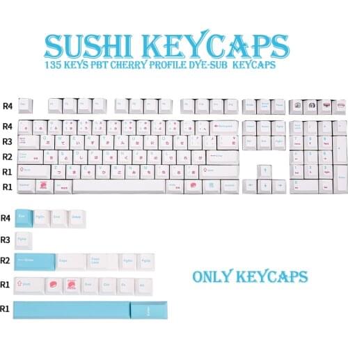 PBT Keycap 120 Key Cherry Profile DYE-SUB Personalise Japanese Keycaps For Cherry MX Switch Mechanical Keyboard