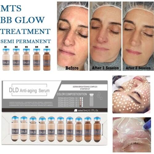 Korean MTS BB Glow Skin Booster Treatment Semi Permanent Foundation BB Cream Ampoule Essence Therapy Salon Beauty Skin Care
