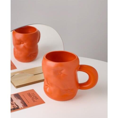 Creative Ceramic Mug Household Large Capacity Coffee Cup Couple Water Cup To Send Girl Gift Gift Box