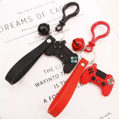 Creative Video Game Handle Keychain Simulation Joystick Model Key Chain Ring Pendant Men Women Couple Key Holder Trinket Gift