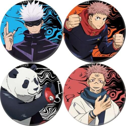 Hot Anime Jujutsu Kaisen Icon Brooch Pins Breastpin Badge Cartoon Jewelry Schoolbag Hat Overcoat Accessories Gift