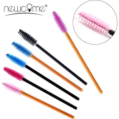 NEWCOME 50/100pcs Eyelash Extension Brush Eyelash Extension Disposable Mascara Wand Eyelashe Applicator Makeup Brush Makeup Tool