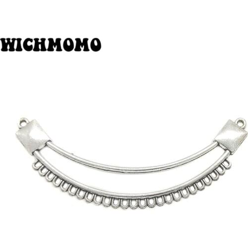 New Fashion 20*110mm 1pieces/bag Retro Zinc Alloy Crescent-shaped Connectors Pendant for Necklace Jewelry Accessories