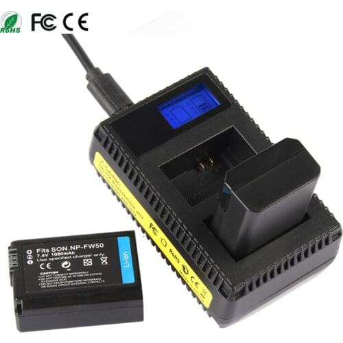 NP-FW50 Battery1020mAh FW50 For Sony a7m2 a7r2 S2 NP FW50 a6500 a6300 a6000 a5000 a3000 NEX-3 QX1 FW50 Charger