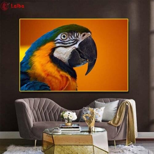 Full Diy diamond painting Modern animal art, colorful parrot picture rhinestones embroidery diamond mosaic 5d cross stitch decor