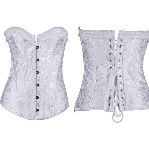 Hot Sexy Vintage Corset underwear Retro Basquine Waist Training Corsets Steel Boned black court Palace Style size S-6XL