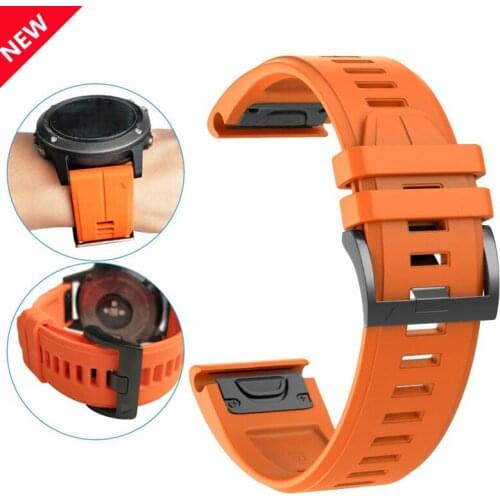 26 22 20MM Watchband Strap for Garmin Fenix 5X 6X 6 Pro 5 5S Plus 3 3HR Watch Quick Release Silicone Easyfit Wrist Band Strap