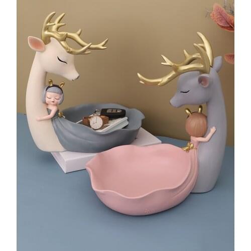 The Nordic idea keys to receive light luxury furnishing articles milu deer living room key wine porch desktop household ornament